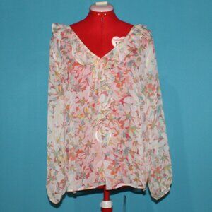 Sheer Flower Blouse